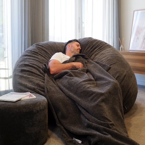 Ottoman Cover ~ Gunmetal Grey