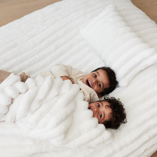 Pillow Cover ~ White Ribbed