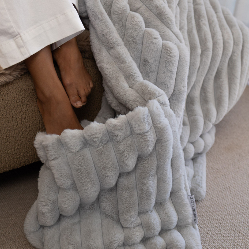 Cloud Blanket ~ Grey Ribbed