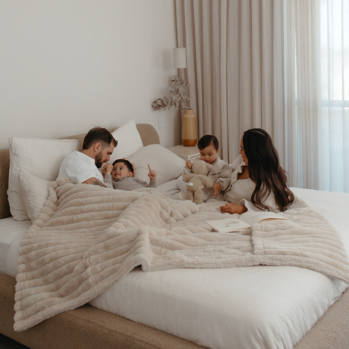Cloud Blanket ~ Taupe Ribbed