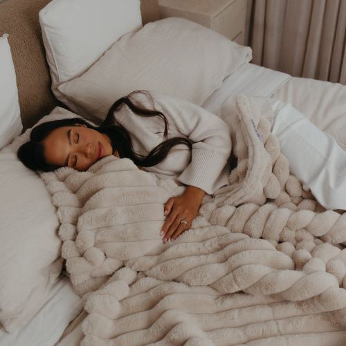 Cloud Blanket ~ Taupe Ribbed