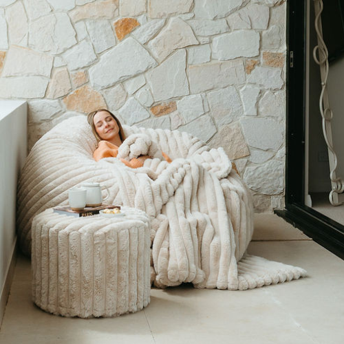 Cosy Cloud (L) Bundle ~ Taupe Ribbed Faux Fur (PRE-ORDER)