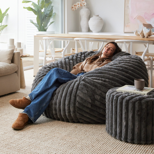 Cosy Cloud (L) ~ Charcoal Ribbed