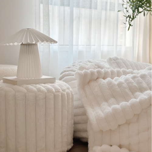 Cosy Cloud (L) Bundle - White Ribbed Faux Fur [PRE-ORDER ~ JUNE]