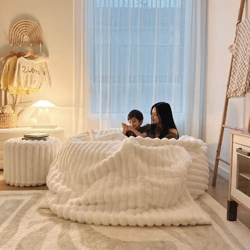 Cosy Cloud (L) ~ White Ribbed [PRE-ORDER ~ JUNE]