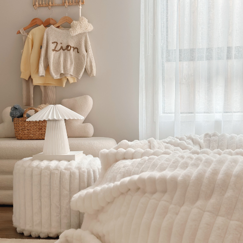 Cosy Cloud (L) ~ White Ribbed [PRE-ORDER ~ JUNE]