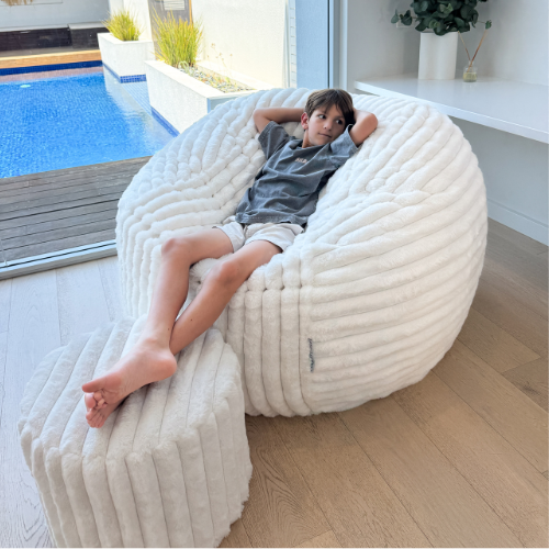 Cosy Cloud Cover ~ White Ribbed