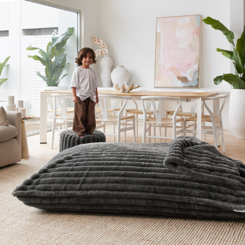 Crash Cloud ~ Charcoal Ribbed