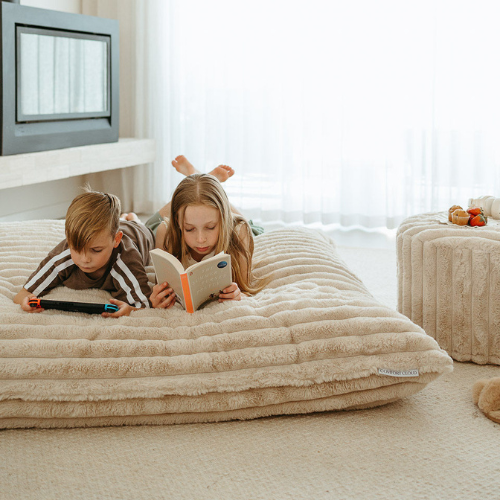 Crash Cloud Bundle ~ Taupe Ribbed Faux Fur