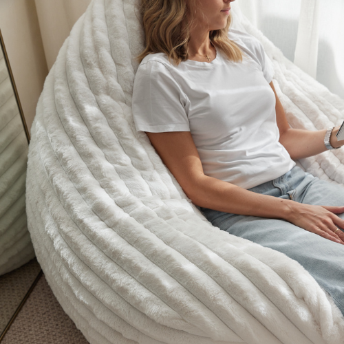 Crash Cloud Cover ~ White Ribbed