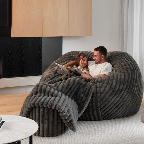 Haven Cloud (XL) ~ Charcoal Ribbed