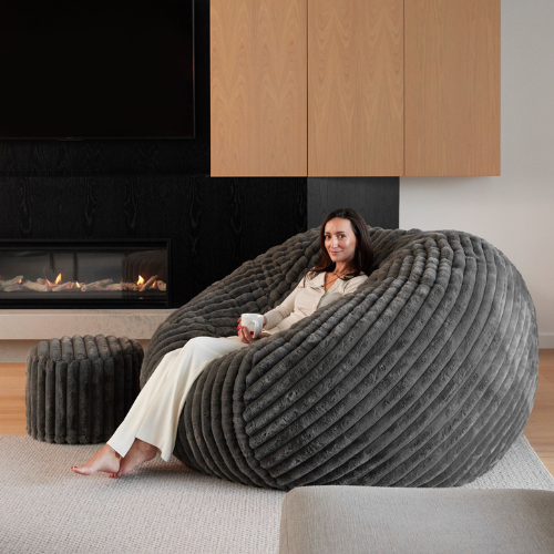 Cloud Cover ~ Charcoal Ribbed