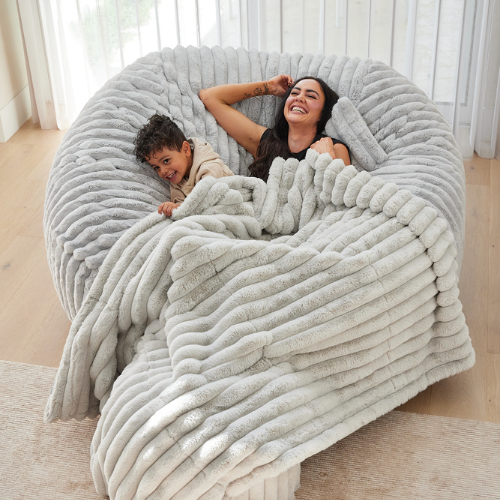 Haven Cloud (XL) ~ Grey Ribbed