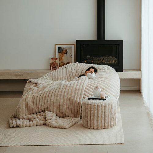 Haven Cloud (XL) Bundle ~ Taupe Ribbed Faux Fur