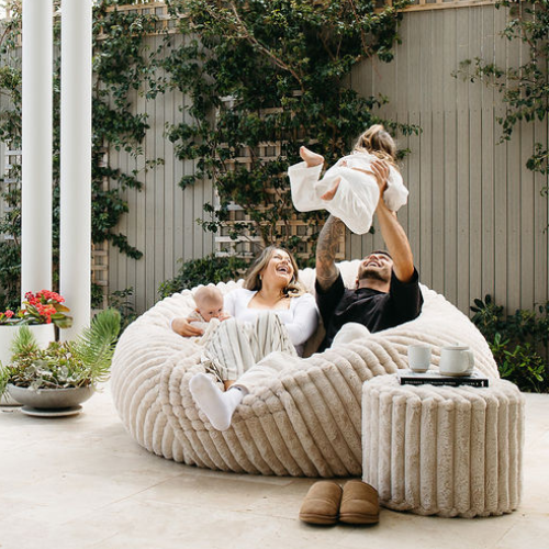 Haven Cloud (XL) Bundle ~ Taupe Ribbed Faux Fur