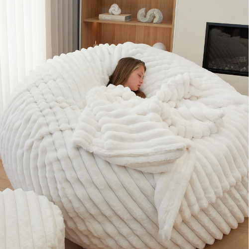 Haven Cloud (XL) ~ White Ribbed