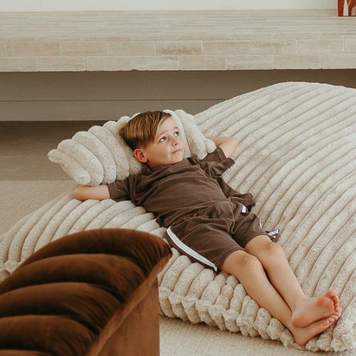 Pillow Cover ~ Taupe Ribbed