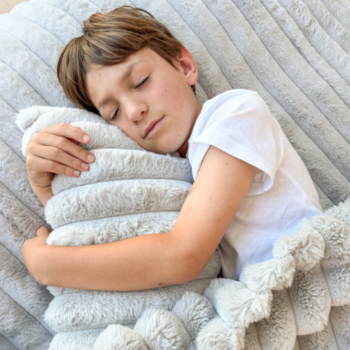 Pillow Cover ~ Grey Ribbed