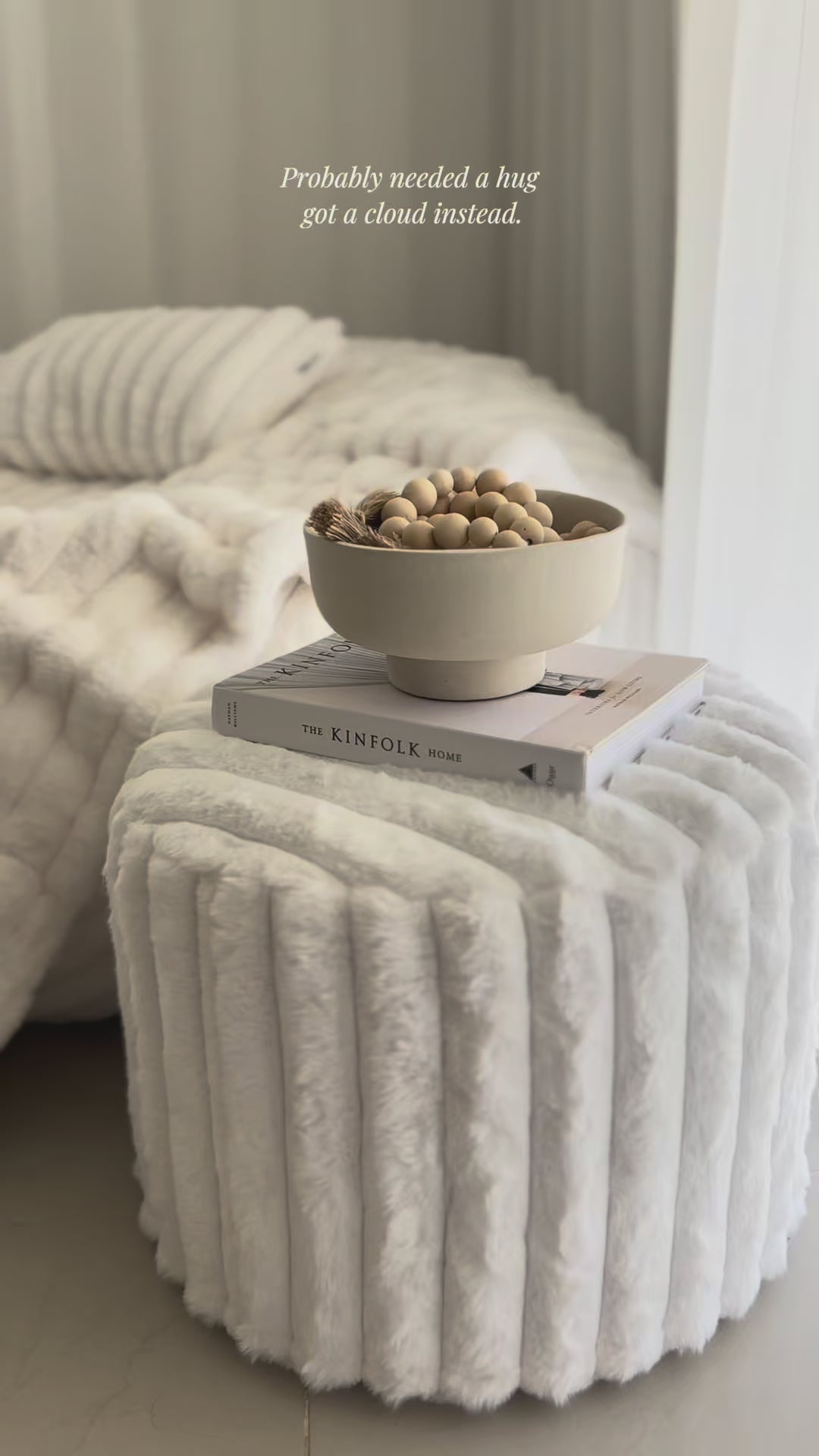 Cosy Cloud (L) ~ White Ribbed (PRE-ORDER)